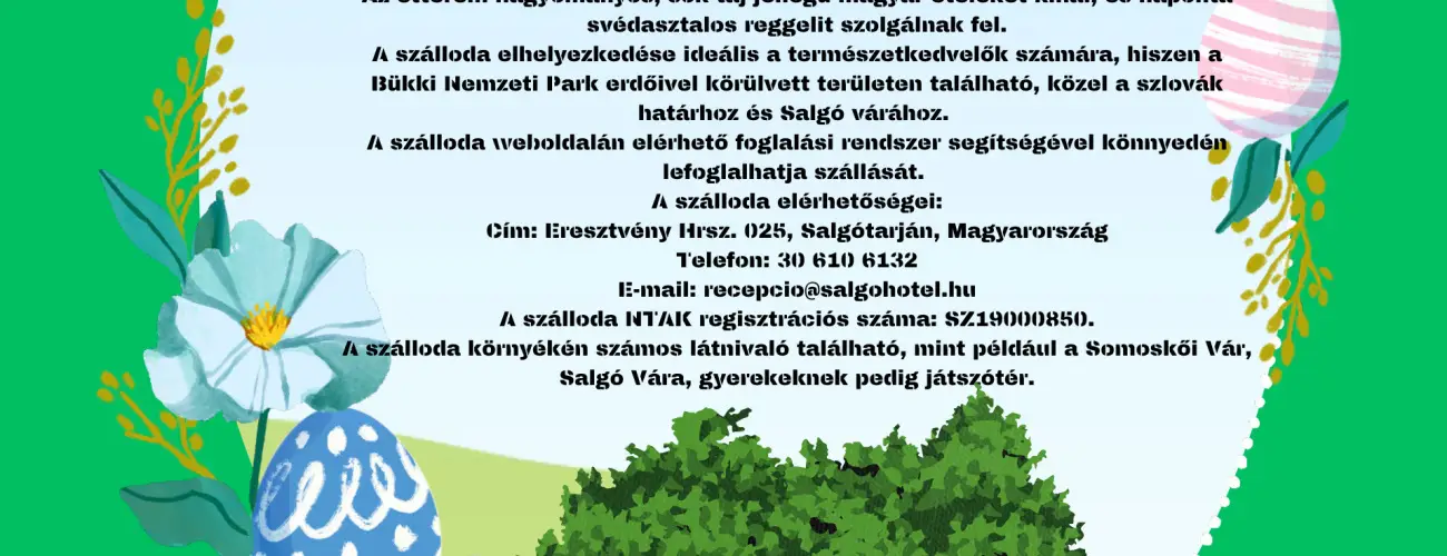 Salg Hotel Salgtarjn-Eresztvny - Mjus 1. (min. 2 j)
