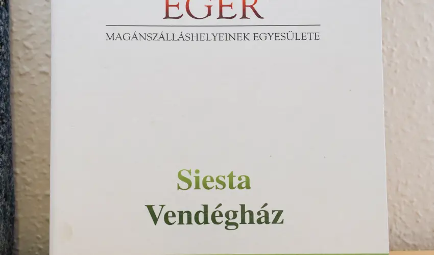 Siesta Vendghz Eger - Mjus 1. (min. 2 j)
