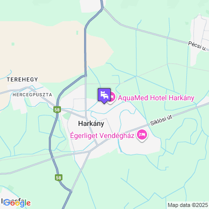 AquaMed Hotel Harkány a térképen
