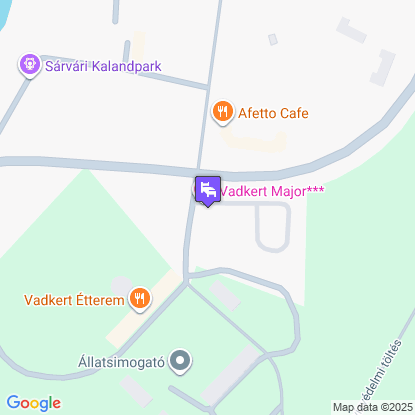 Vadkert Major a térképen